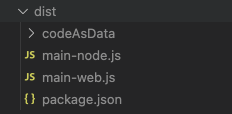 dist folder for a library